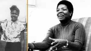 Young Maya Angelou & older Maya Angelou
