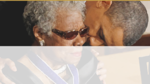 Maya Angelou with President Barack Obama