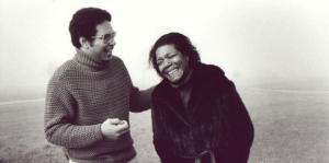 Dr. Maya Angelou & Guy Johnson laughing together