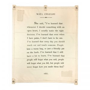 Maya Angelou wall tarp