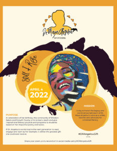 Dr. Maya Angelou Day of Reading poster