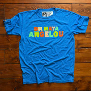 Maya Angelou Blue Tee - Roots of Fight