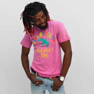 Maya Angelou And Still I Rise Pink Tee - Roots of Fight